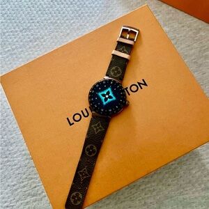 Louis Vuitton Monogram Smartwatch with Black Dial